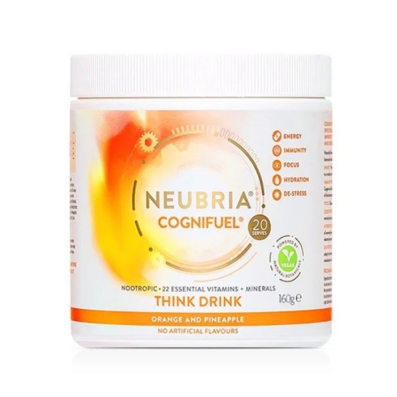 NEUBRIA Cognifuel Think Drink Ενεργειακό Συμπλήρωμα με Γεύση Πορτοκάλι-Ανανάς 160g