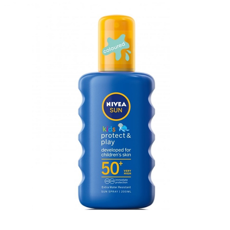NIVEA Sun Κids Moisturing Colour Spray SPF50+ Αντιηλιακό Σπρέι για Παιδιά 200ml