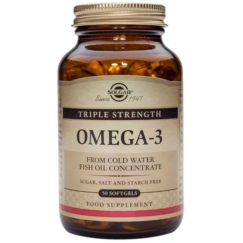 SOLGAR Omega-3 Triple Strength 50 Μαλακές Κάψουλες