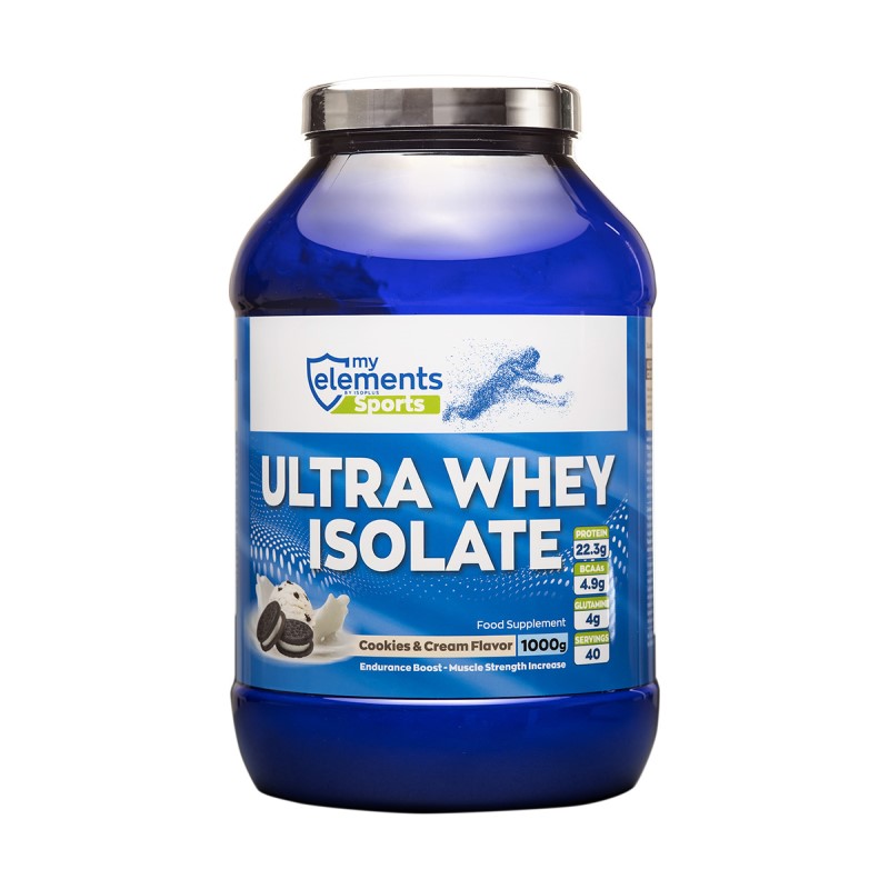 MY ELEMENTS Ultra Whey Isolate Cookies & Cream Flavor Πρωτεΐνη με Γεύση Μπισκότο 1000g