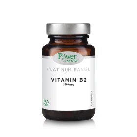 POWER OF NATURE Platinum Range Vitamin B2 100mg για το Νευρικό Σύστημα 30 Φυτικές Κάψουλες